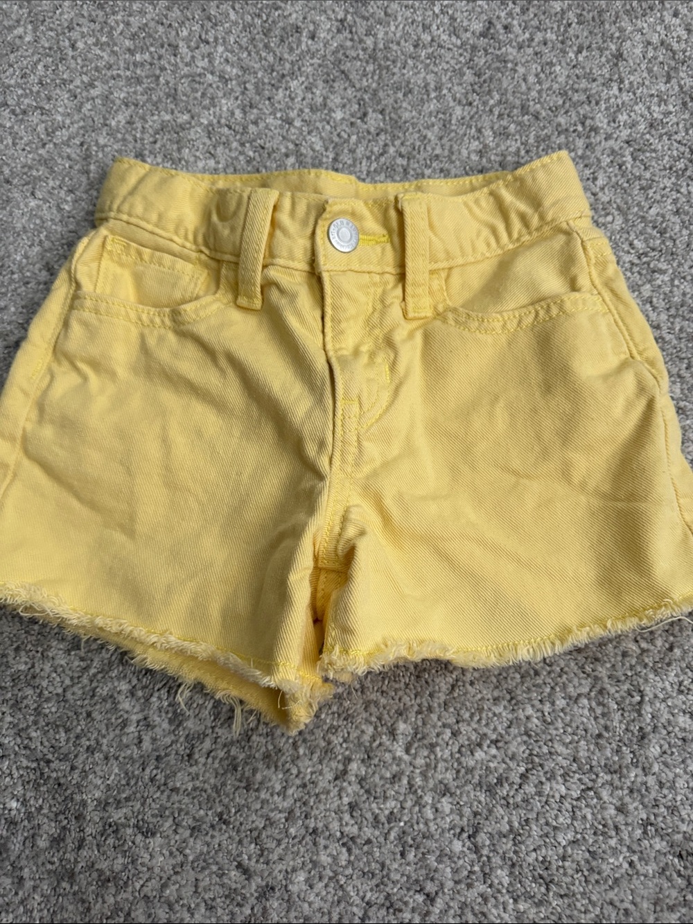 Old Navy Yellow Girls' Frayed Hem Denim Shorts